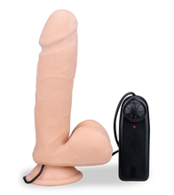 Load image into Gallery viewer, 18 cm langer Dildo-Vibrator mit Saugfuß