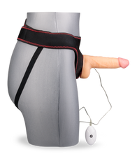 Load image into Gallery viewer, 18 cm langer Umschnalldildo mit 10 Modi