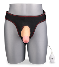 Load image into Gallery viewer, 18 cm langer Umschnalldildo mit 10 Modi