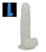Load image into Gallery viewer, 19 cm langer phosphoreszierender Saugnapf-Dildo Lumino