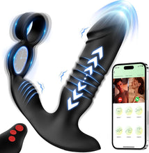 Load image into Gallery viewer, 3 in1 Penisring Analvibratoren Prostata Stimulation mit 7 Stoßfunktion 7 Vibrationsmodi