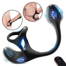 Load image into Gallery viewer, Anal Plug kugelförmiger Vibrationsstimulator mit Penisringe
