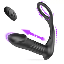 Load image into Gallery viewer, 【Anfänger】SIEG 3*10 Stoßen Vibrieren Eichel Prostata Vibrator Silikon