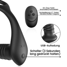Load image into Gallery viewer, 【Anfänger】SIEG 3*10 Stoßen Vibrieren Eichel Prostata Vibrator Silikon