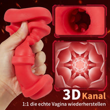Load image into Gallery viewer, 8 schiebende 8 vibrierende 3D-Kanal-Männermasturbator