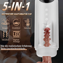 Load image into Gallery viewer, 4 Thrusting 4 Suction 10 Vibration Heating Function Masturbator Cup