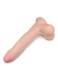 Load image into Gallery viewer, 24,5 cm langer Real-Skin-Dildo mit biegbarem Schaft