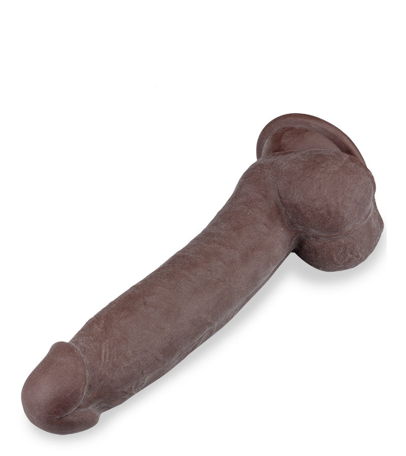 24 cm Dildo Real Skin mit biegbarem Schaft