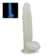 Load image into Gallery viewer, 26 cm langer phosphoreszierender Saugnapf-Dildo Lumino