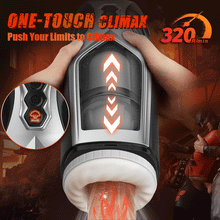 Load image into Gallery viewer, 7 Thursting &amp; Vibrating mit riesigem sichtbarem Fenster Oral Male Masturbator