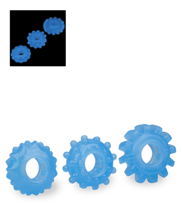 3 phosphoreszierende Cockringe Lumino