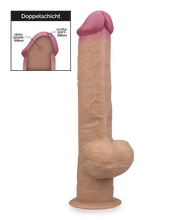 Load image into Gallery viewer, 33 cm langer Saugnapf-Dildo aus Silikon mit Griff