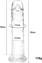 Load image into Gallery viewer, 18cm Kleiner Penis Dildo für Frauen, Weicher Realistischer Anfänger Sexspielzeug Gelee Dildo mit Sauger für Damen Paare Erwachsene Sex Spielzeug &amp; Spiele