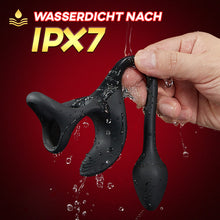 Load image into Gallery viewer, Anal Plug kugelförmiger Vibrationsstimulator mit Penisringe