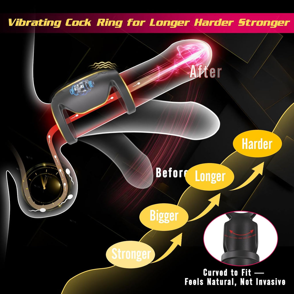 2 IN 1 Elektrischer Penistrainer Vibrator Masturbator mit 10 Kraftvollen Vibrationsmodi