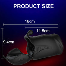 Load image into Gallery viewer, 3-in-1 Penis-Trainer Mit 10 Vibrationsmodi Neuer Masturbator Electric Glans Vibrator Zwei-Wege-Vibrator Penis-Verzögerungs-Trainer Eichelmassagegerät Penisstimulation geeignet für männliche