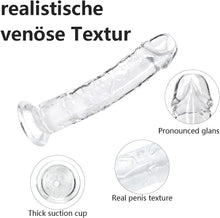 Load image into Gallery viewer, 18cm Kleiner Penis Dildo für Frauen, Weicher Realistischer Anfänger Sexspielzeug Gelee Dildo mit Sauger für Damen Paare Erwachsene Sex Spielzeug &amp; Spiele