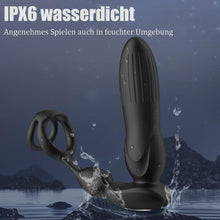 Load image into Gallery viewer, 10 Modes Vibrators for Men - 4-in-1 Prostate Stimulation with Ring, Butt Plug and Dildo Vibrator - IPX6 Waterproof Sex Toy for Men with Shock Function