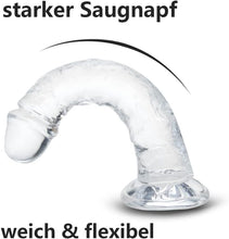 Load image into Gallery viewer, 18cm Kleiner Penis Dildo für Frauen, Weicher Realistischer Anfänger Sexspielzeug Gelee Dildo mit Sauger für Damen Paare Erwachsene Sex Spielzeug &amp; Spiele