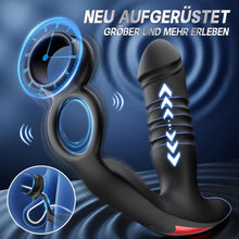 Load image into Gallery viewer, 3 in1 Penisring Analvibratoren Prostata Stimulation mit 7 Stoßfunktion 7 Vibrationsmodi