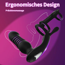 Load image into Gallery viewer, 3 IN 1 Analplug Prostate Stimulation Massager Verfügt über 10 Vibrationsschockmodi Sex Spielzeug für die Männer Dualer Penisring mit Fernbedienung Analstimulation