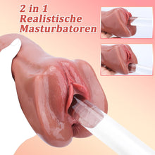 Load image into Gallery viewer, 2in1 Realistisch Masturbieren Taschenmuschi Groß Sex Spielzeug , Sexpuppe, Masturbator Vagina Anal Klitoris Erotik Sexspielzeug für Männer solo