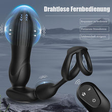 Load image into Gallery viewer, 10 Modes Vibrators for Men - 4-in-1 Prostate Stimulation with Ring, Butt Plug and Dildo Vibrator - IPX6 Waterproof Sex Toy for Men with Shock Function