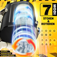Load image into Gallery viewer, 2 in 1 Elektrischer Masturbator mit 7 Stoßen und Rotieren offenes Masturbieren für Männer wasserdicht Masturbatoren Taschenmuschi, Eichel Penis Trainer Sex Spielzeug für die Männer solo Blowjob