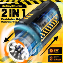 Load image into Gallery viewer, 2 in 1 Elektrischer Masturbator mit 7 Stoßen und Rotieren offenes Masturbieren für Männer wasserdicht Masturbatoren Taschenmuschi, Eichel Penis Trainer Sex Spielzeug für die Männer solo Blowjob