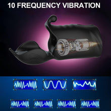 Load image into Gallery viewer, 3-in-1 Penis-Trainer Mit 10 Vibrationsmodi Neuer Masturbator Electric Glans Vibrator Zwei-Wege-Vibrator Penis-Verzögerungs-Trainer Eichelmassagegerät Penisstimulation geeignet für männliche