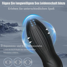 Load image into Gallery viewer, 10 Modes Vibrators for Men - 4-in-1 Prostate Stimulation with Ring, Butt Plug and Dildo Vibrator - IPX6 Waterproof Sex Toy for Men with Shock Function