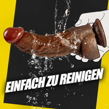 Load image into Gallery viewer, 6cm dicker Realistischer Dildo groß für G-Punkt-Stimulation mit spezieller Kurve 20cm Silikon dildos mit Starkem Saugnapf Penis Analdildo realistische dildos Sexspielzeug für Frauen und Männer