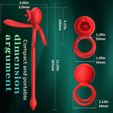 Load image into Gallery viewer, 4 in1 Penisring Vibrator Prostata Stimulation APP Penisring Set Sex Spielzeug, Penis Vibrator Massagegerät mit 3 Vibrationsmodi Penis Hoden langanhaltende Erektion Sexspielzeug für Männer