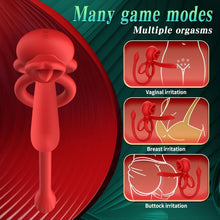 Load image into Gallery viewer, 4 in1 Penisring Vibrator Prostata Stimulation APP Penisring Set Sex Spielzeug, Penis Vibrator Massagegerät mit 3 Vibrationsmodi Penis Hoden langanhaltende Erektion Sexspielzeug für Männer