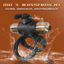 Load image into Gallery viewer, 3 in1 Penisring Vibrator - Dual Penis Ring mit 10 Vibrationsmodi Erotik Sex Spielzeug für Paare Penis Massagegerät für Langwährende Erektion Cockring Masturbator Spielzeug für die Männer Extrem