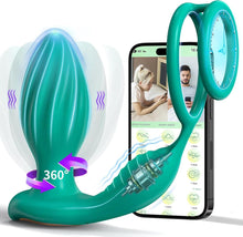 Load image into Gallery viewer, 360° Rotierendes Analvibrator-Prostata-Massagegerät mit APP Fernbedienung,Anal Plug Vibratoren 9 Vibrations &amp; 9 Rotationsmodi,Silikon Penisringe Analvibratoren Sexspielzeug für Männer Paare.