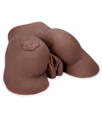 Vibrierender Po-Masturbator Vagina und Anus - Dunkle Haut